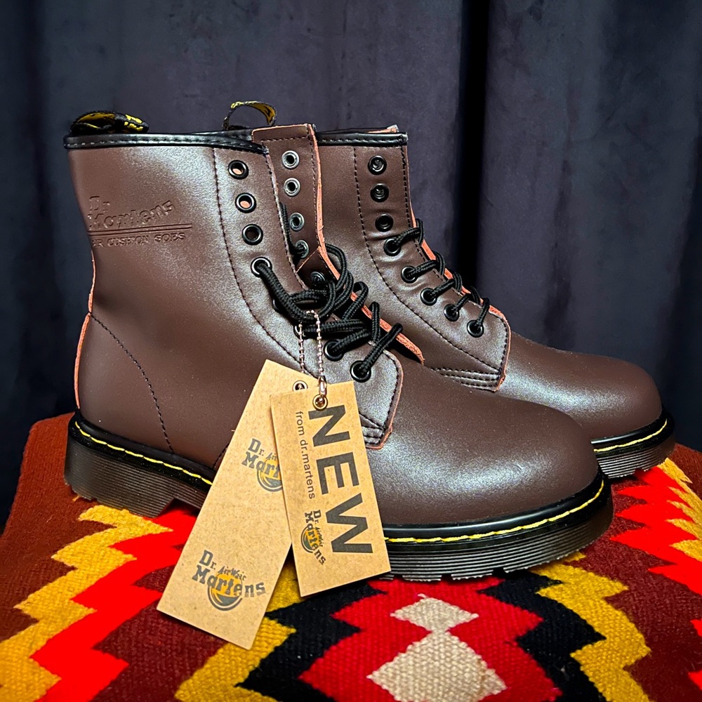 Dr. Martens brown 8 eye boots! New with tags, never worn! EU size 41 womens 9.5